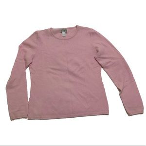 Sutton Studio Pink Long Sleeve Cashmere Sweater
